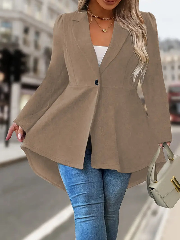 Mackayla – Eleganter Langarm Blazer Mit Einem Knopf