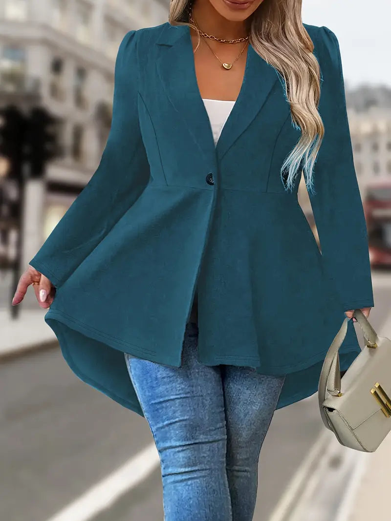 Mackayla – Eleganter Langarm Blazer Mit Einem Knopf
