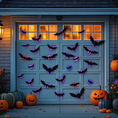 GlowWing – Leuchtende 3D Fledermäuse Halloween Wanddekorationsaufkleber