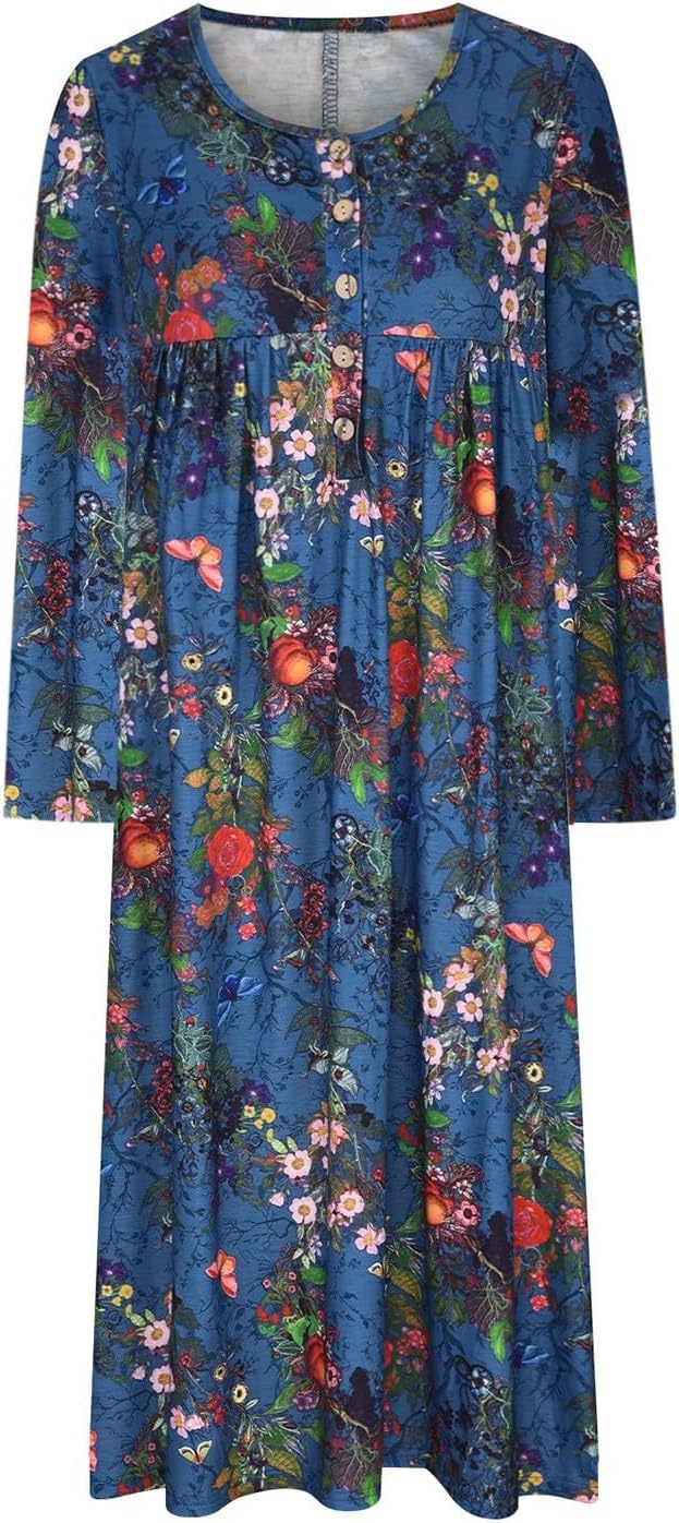 Kylie – Langes Kleid Mit Schmetterlings Ausdrucken