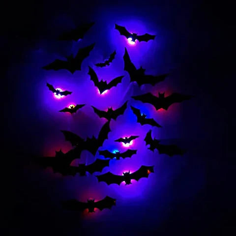 GlowWing – Leuchtende 3D Fledermäuse Halloween Wanddekorationsaufkleber