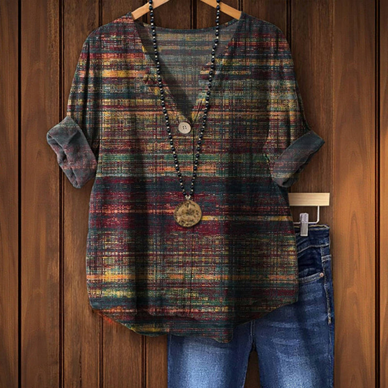 Loena – Oldtimer Bluse In Bunten Farben