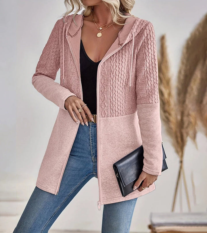 Jylda – Kapuzen Strickjacke Mit Reißverschluss