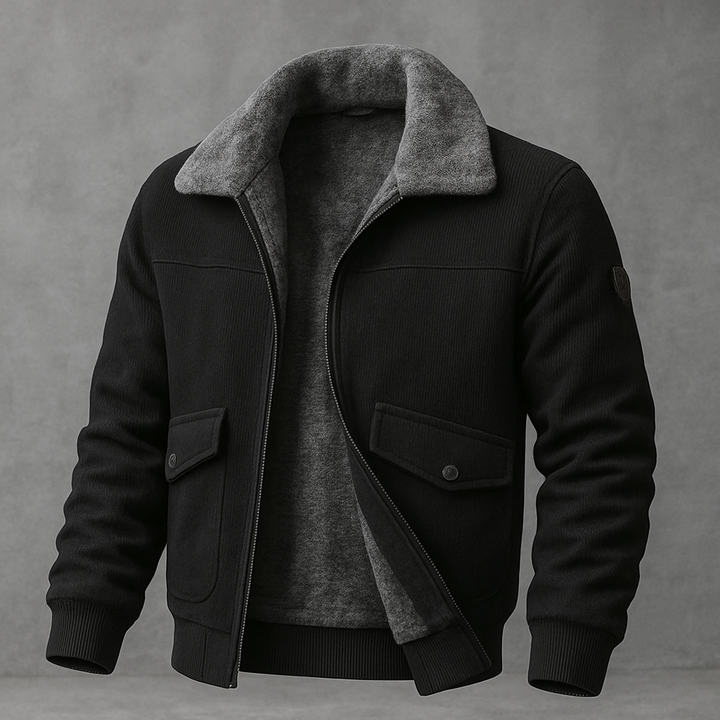 Nordine - Bomberjacke Mit Kunstfellkragen