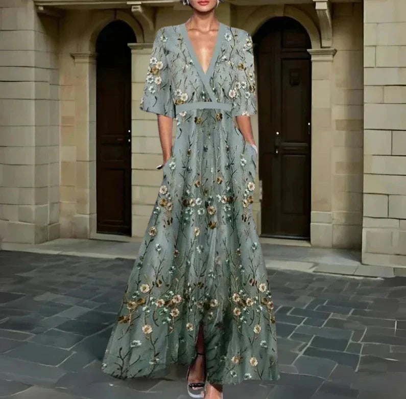 Jane - Elegantes Geblümtes Kleid