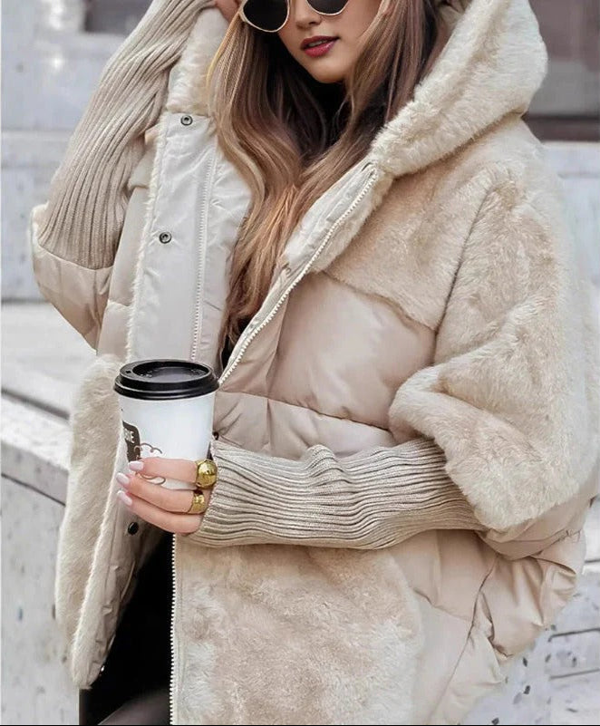 Cortnee – Übergroß Steppjacke Mit Kapuze