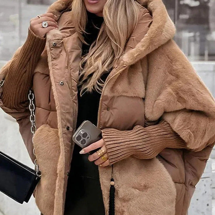 Cortnee – Übergroß Steppjacke Mit Kapuze