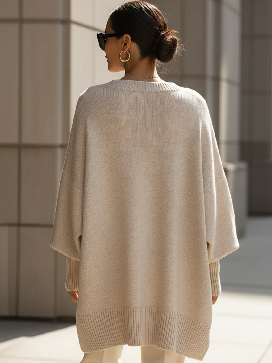 Phobe – Übergroßer Asymmetrischer Strickpullover