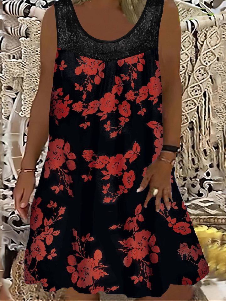 Samudri - Lockeres Armelloses Maxi Kleid Mit Rundhalsausschnitt