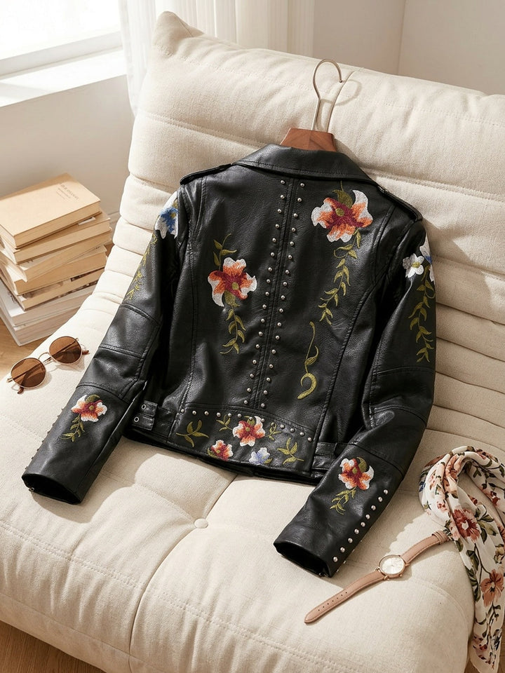 Litsitso - Kurze Jacke Mit Blumenmuster
