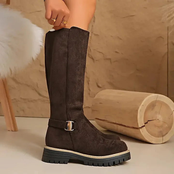 Laneya – Kniehohe Stiefel Mit Reißverschluss