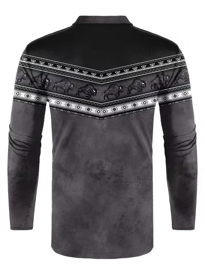 Tamas – Lässiges Vintage Polo Hemd Mit 3D-Druck