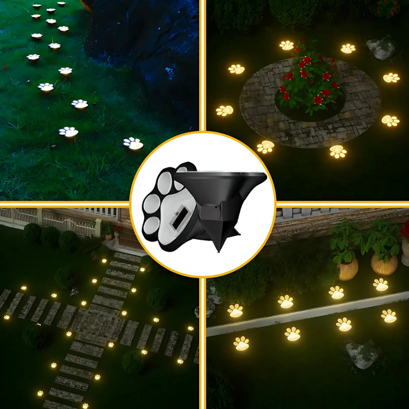 PawGlow – LED-Solar-Gartenleuchte für den Außenbereich