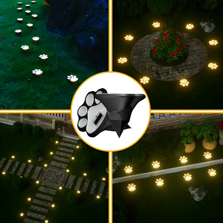PawGlow – LED-Solar-Gartenleuchte für den Außenbereich