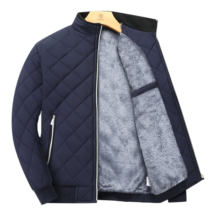 Hristo – Vlies gefütterte Jacke Mit Rautenmuster