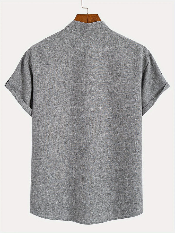 Elliott – Elegantes Kurzarm Hemd Mit Stehkragen