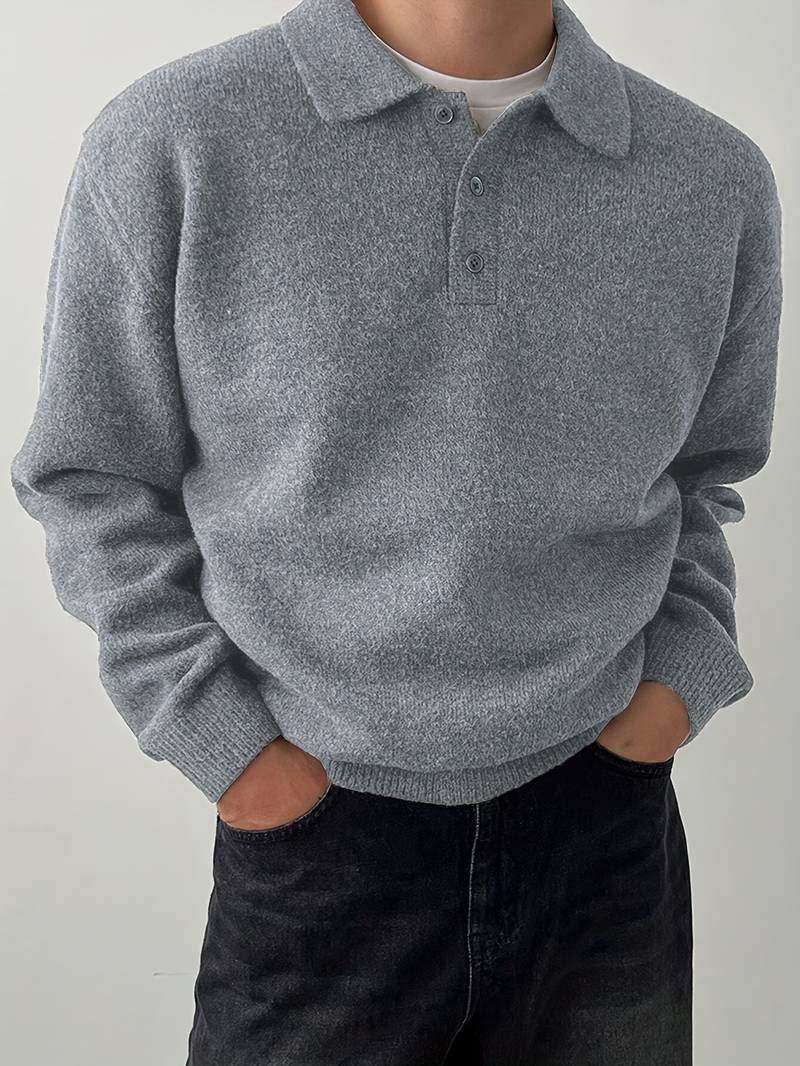 Eliran - Elegantes Langarm Rollkragen Strickoberteil