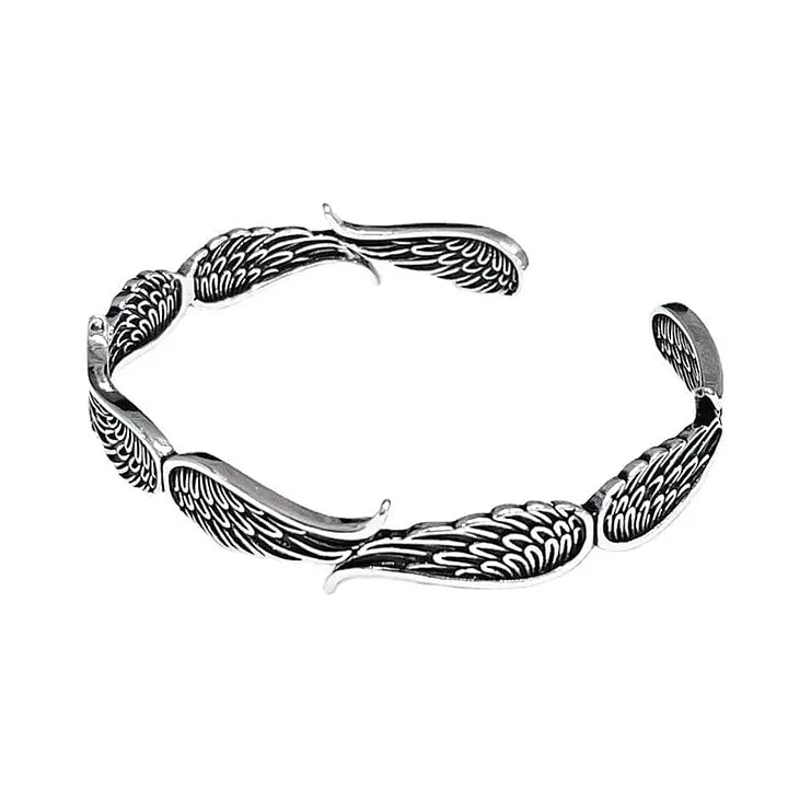 Maynard – Silbernes Vintage-Armband mit Engelsflügeln
