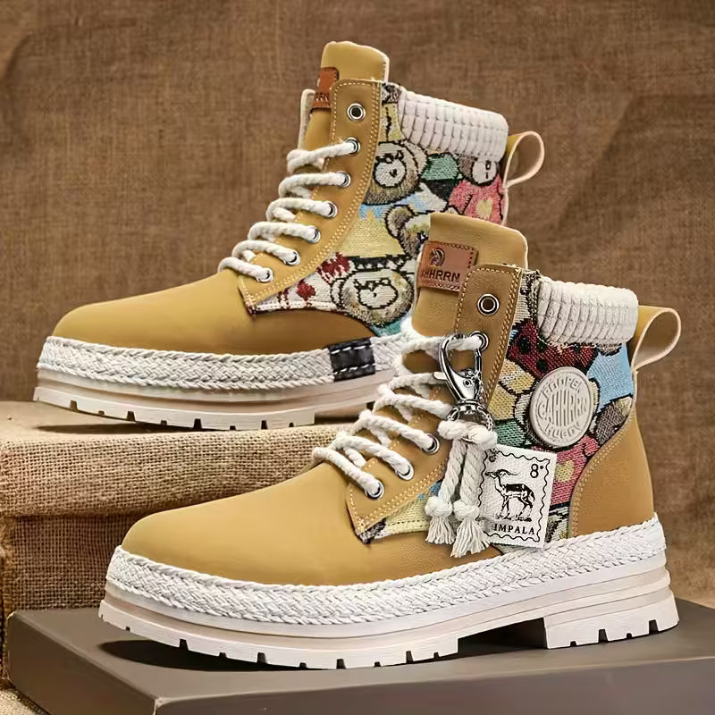 Hilarie - Rutschfeste Turnschuh Mit Teddy Drucken