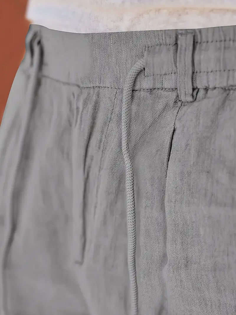 Nichols – Locker Sitzende Hose Aus Leinen Mit Kordelzug