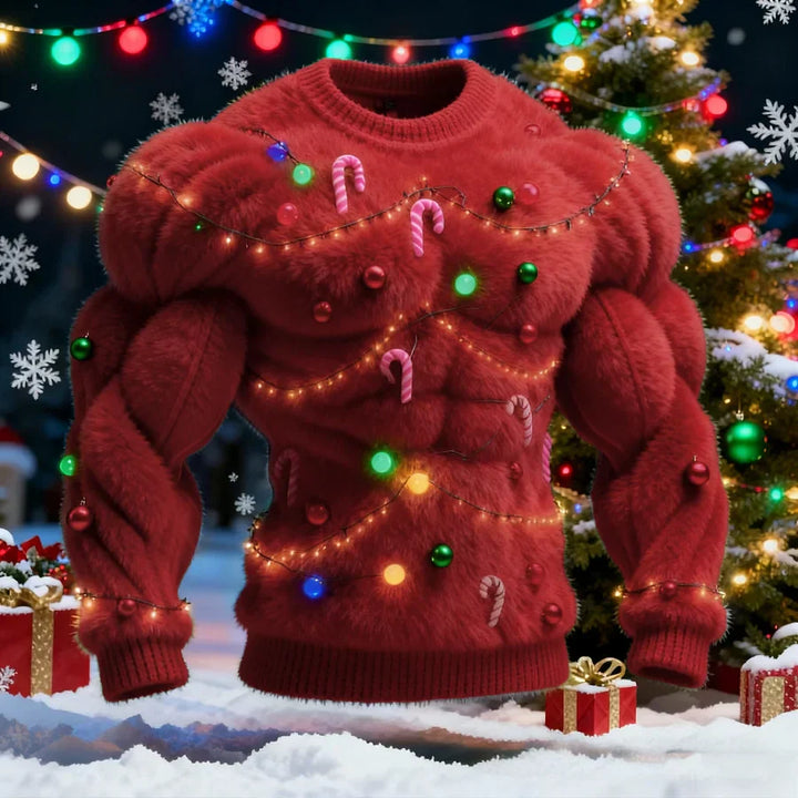 Nissanka – Eleganter Weihnachtsbaum Pullover Mit Langen Ärmeln