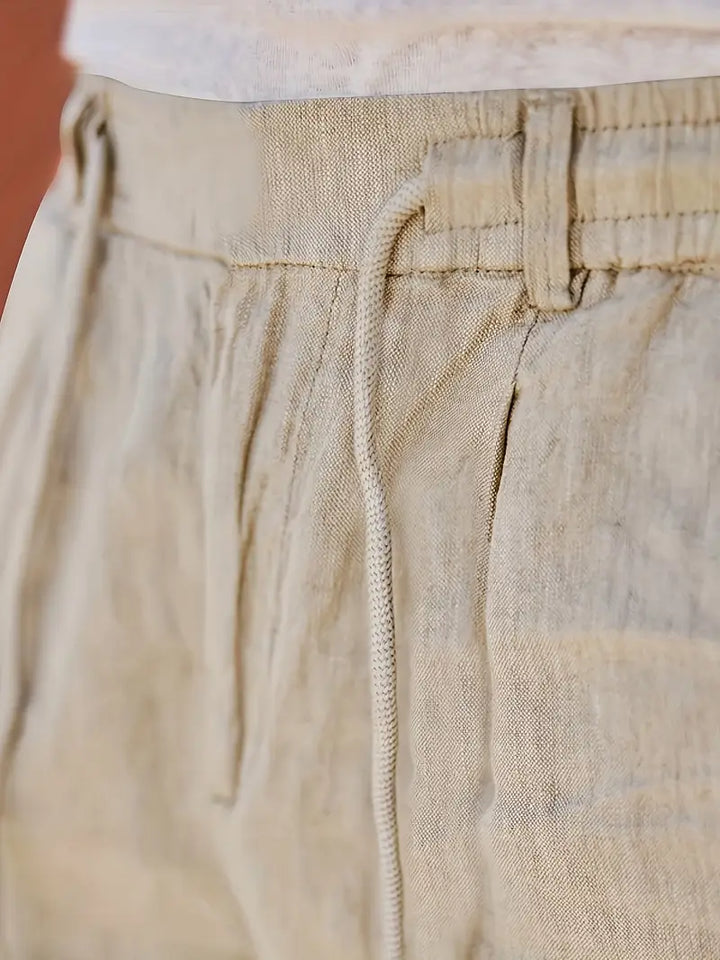 Nichols – Locker Sitzende Hose Aus Leinen Mit Kordelzug