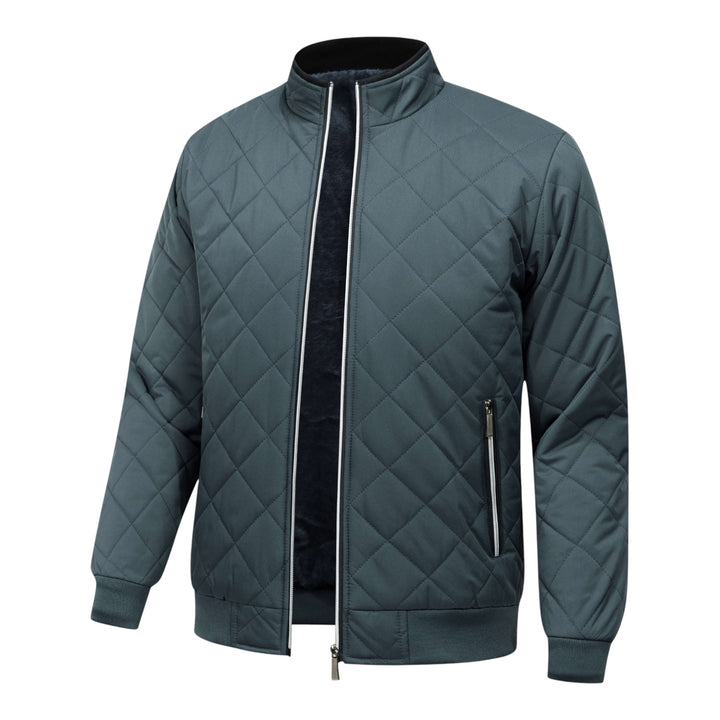 Hristo – Vlies gefütterte Jacke Mit Rautenmuster