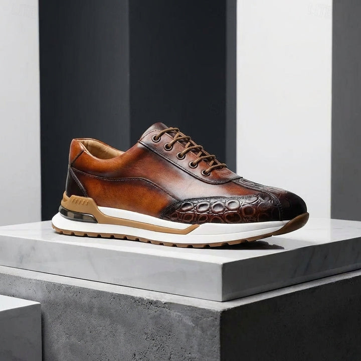 Hitmayer – Schnürbare Leder Turnschuh