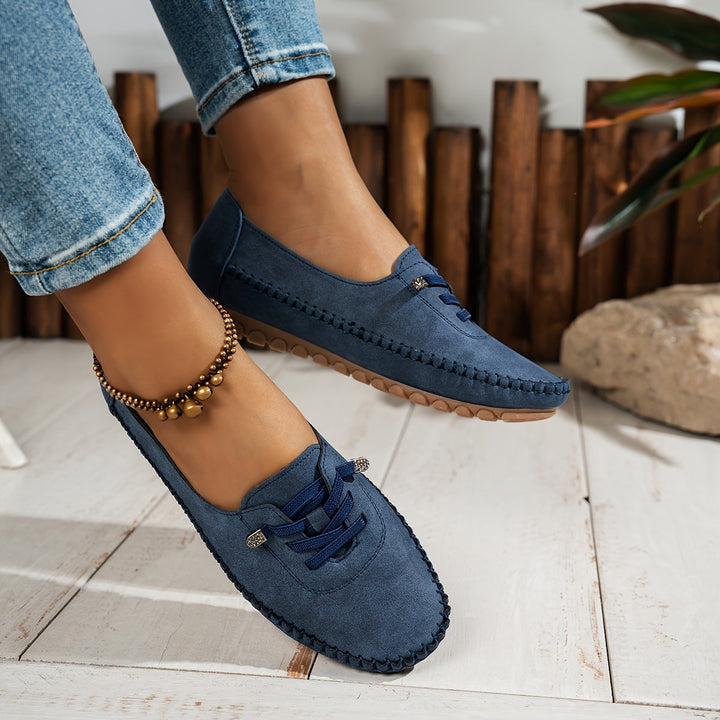 Zakiya – Bequeme Schnür Loafer Aus Wildleder