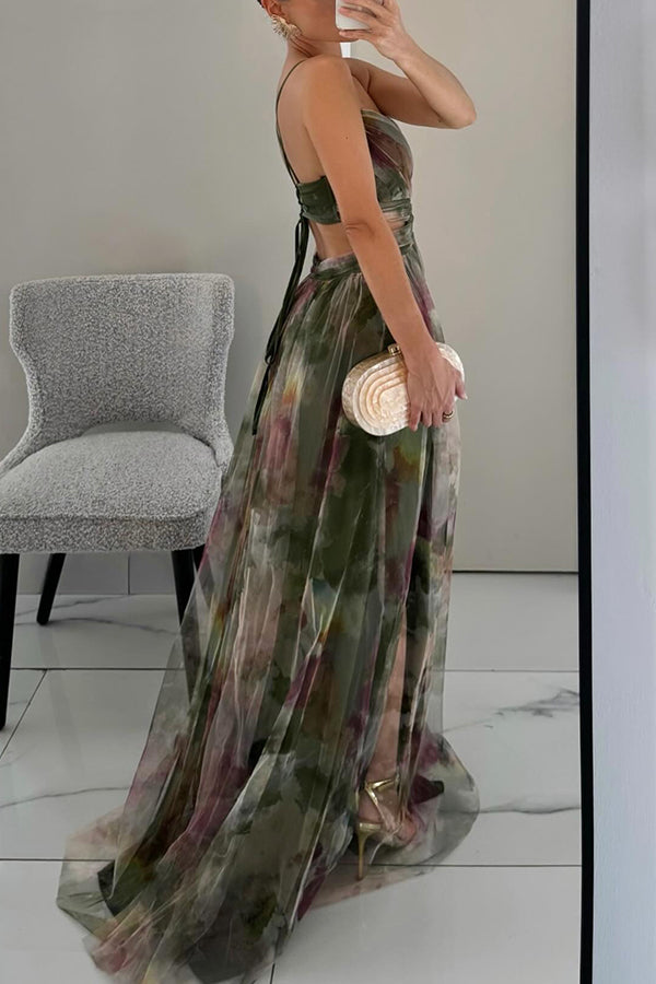 Guoda - Bezauberndes Maxi Kleid Mit Blumenmuster