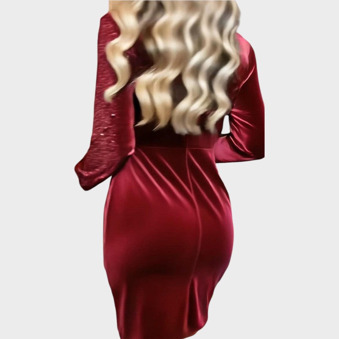 Cilla – Funkelndes Midi Kleid