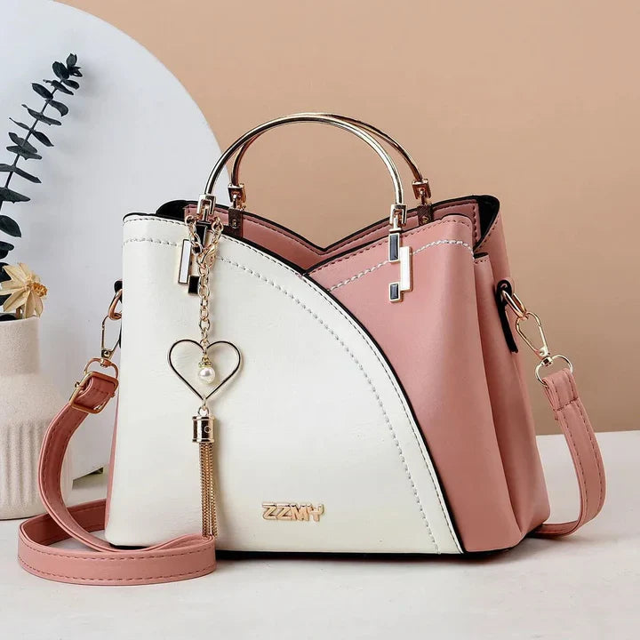 Orianna – Moderne Zweifarbige Handtasche Mit Signatur