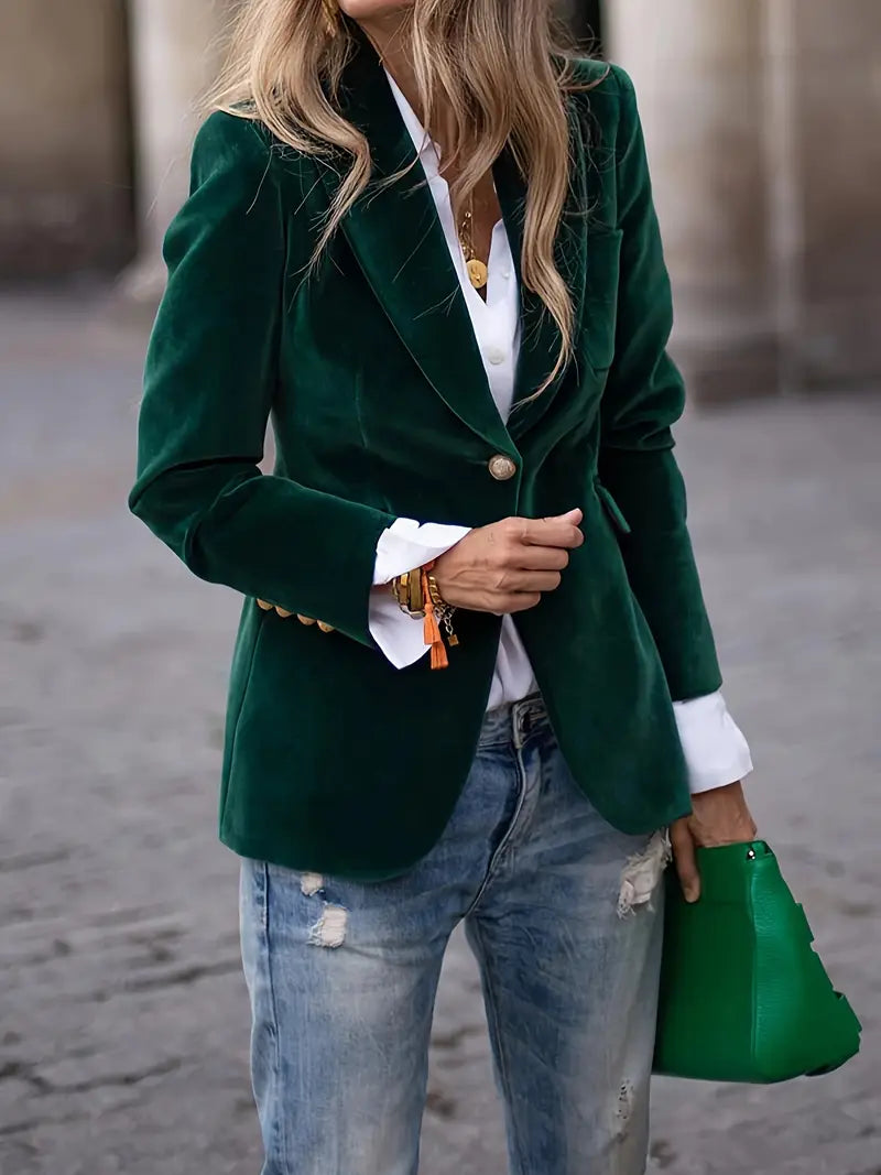 Elīna – Modischer Samt Blazer