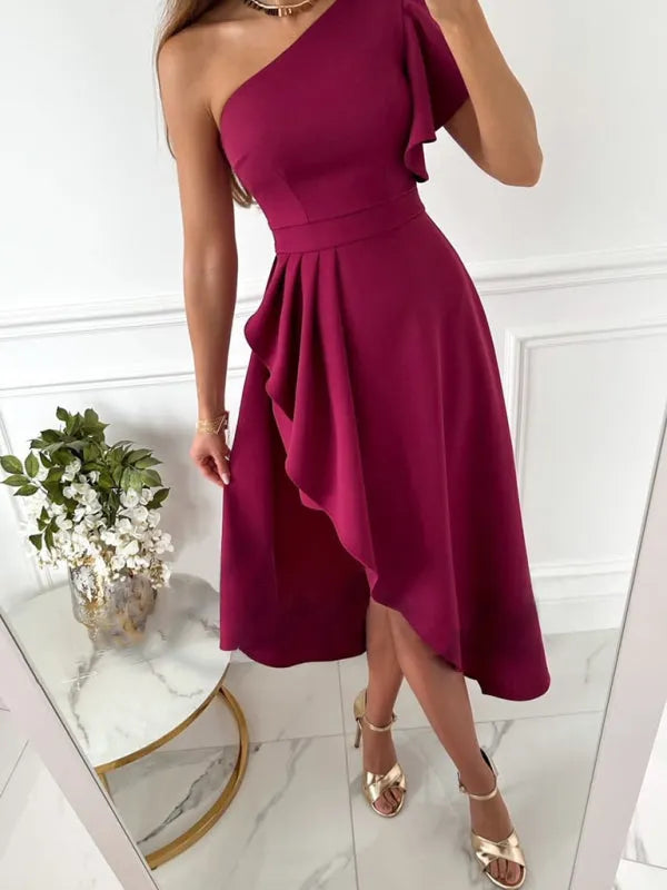 Mirina – Elegantes Ein-Schulter-Kleid