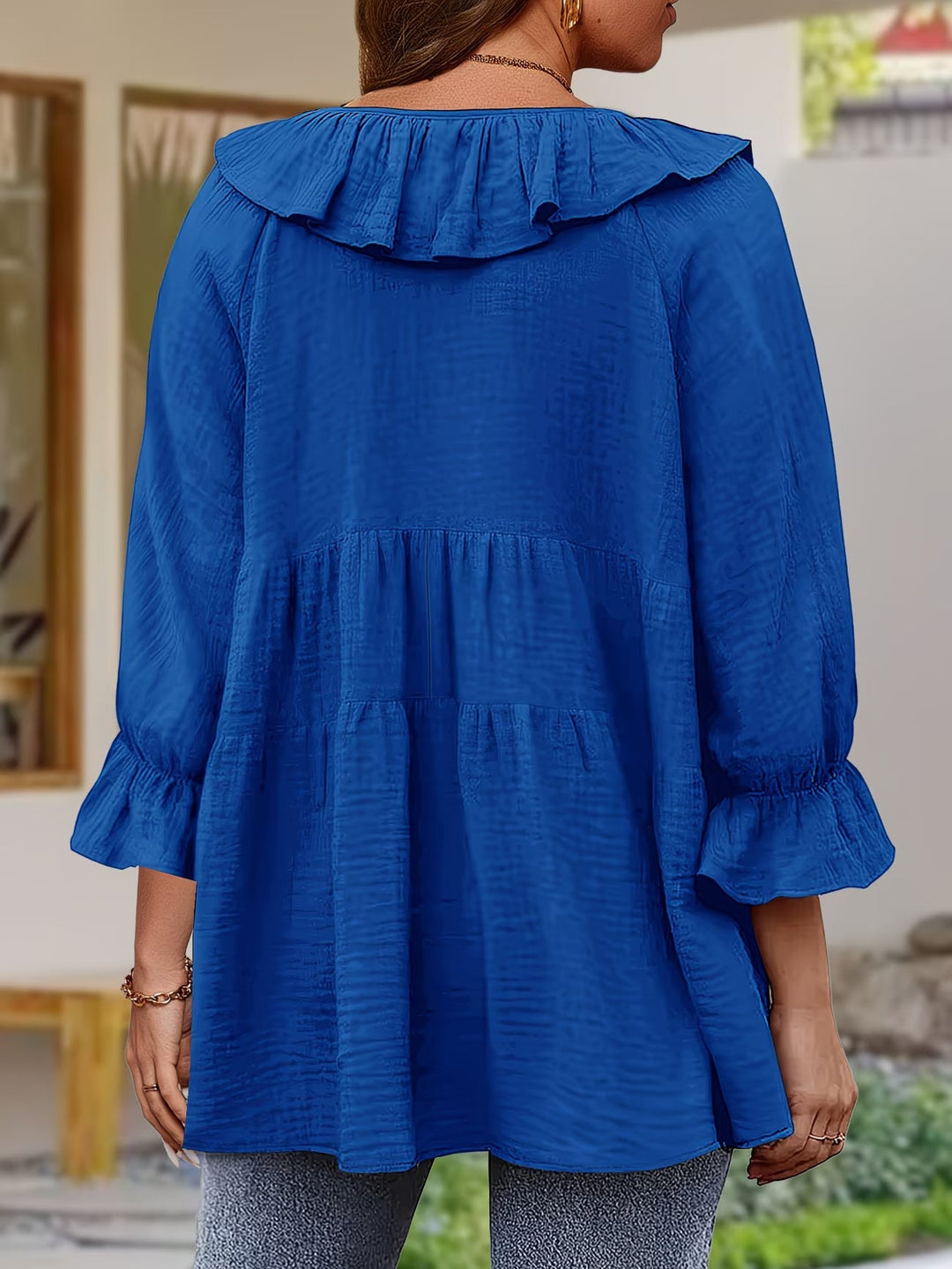 Garbine – Elegante Bluse Mit Rüschen Am Ausschnitt