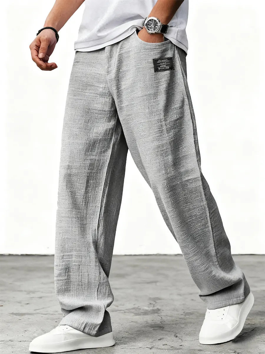 Lushan - Weite Leinen Hose