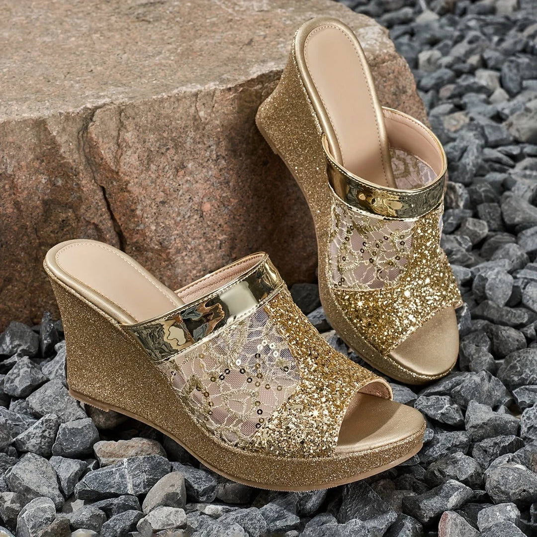 Alexis – Elegante Sandaletten Mit Spitzenbesatz Und Hohem Absatz
