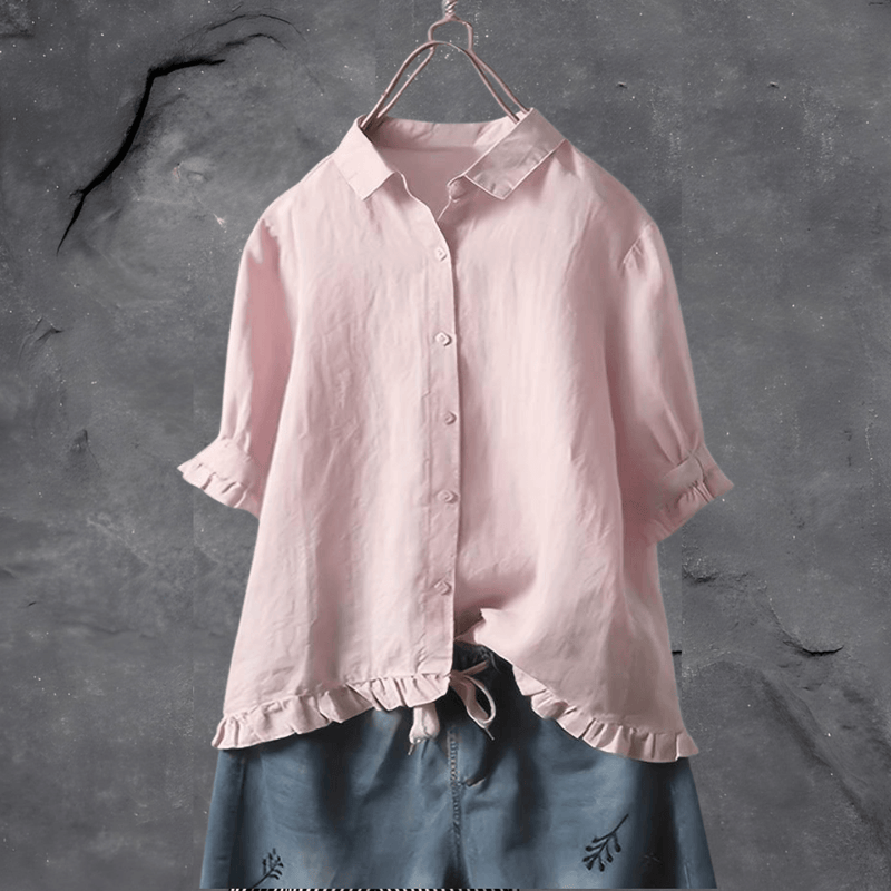 Sonika – Übergroß Bluse Mit Knöpfen
