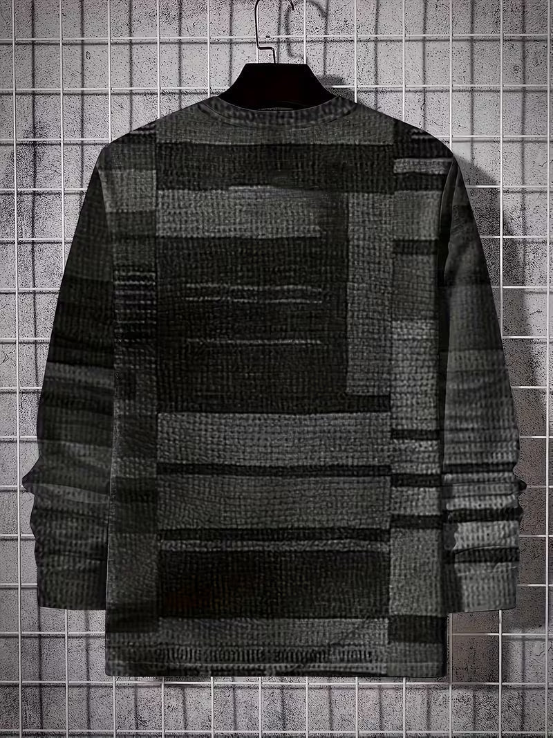 Kellan – Langärmliges Hemd MIT Geometrischem Patchwork-print
