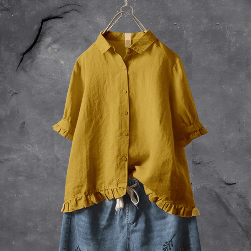 Sonika – Übergroß Bluse Mit Knöpfen