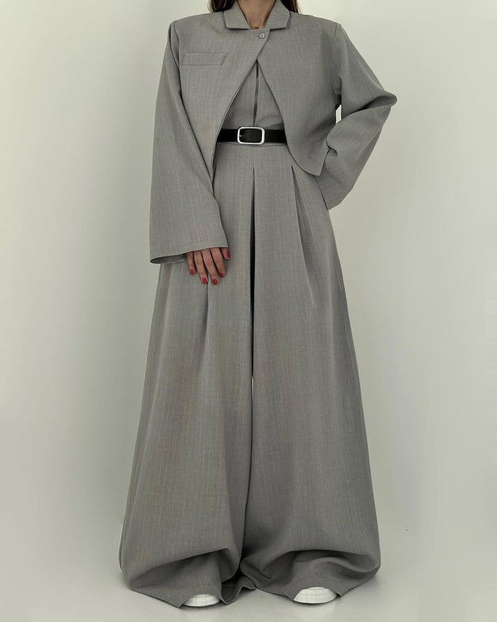 Lauralie – Trägerloser Jumpsuit im Jackenstil, Set Für Den Weg zur Arbeit