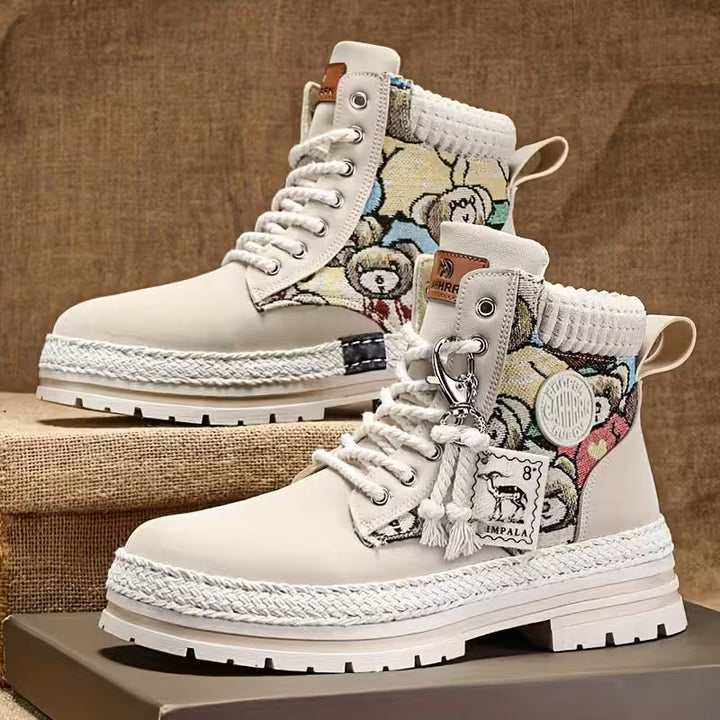 Hilarie - Rutschfeste Turnschuh Mit Teddy Drucken