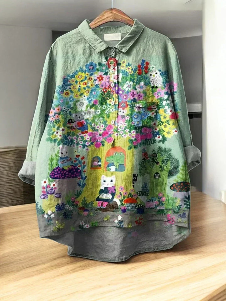 Liliana - Klassische Blusen mit Blumenmuster