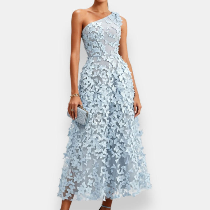 Suniya – Ein Schulter Midi Kleid