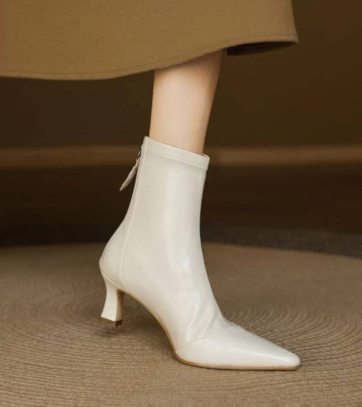 Lielah – Lederstiefelette Mit Reißverschluss