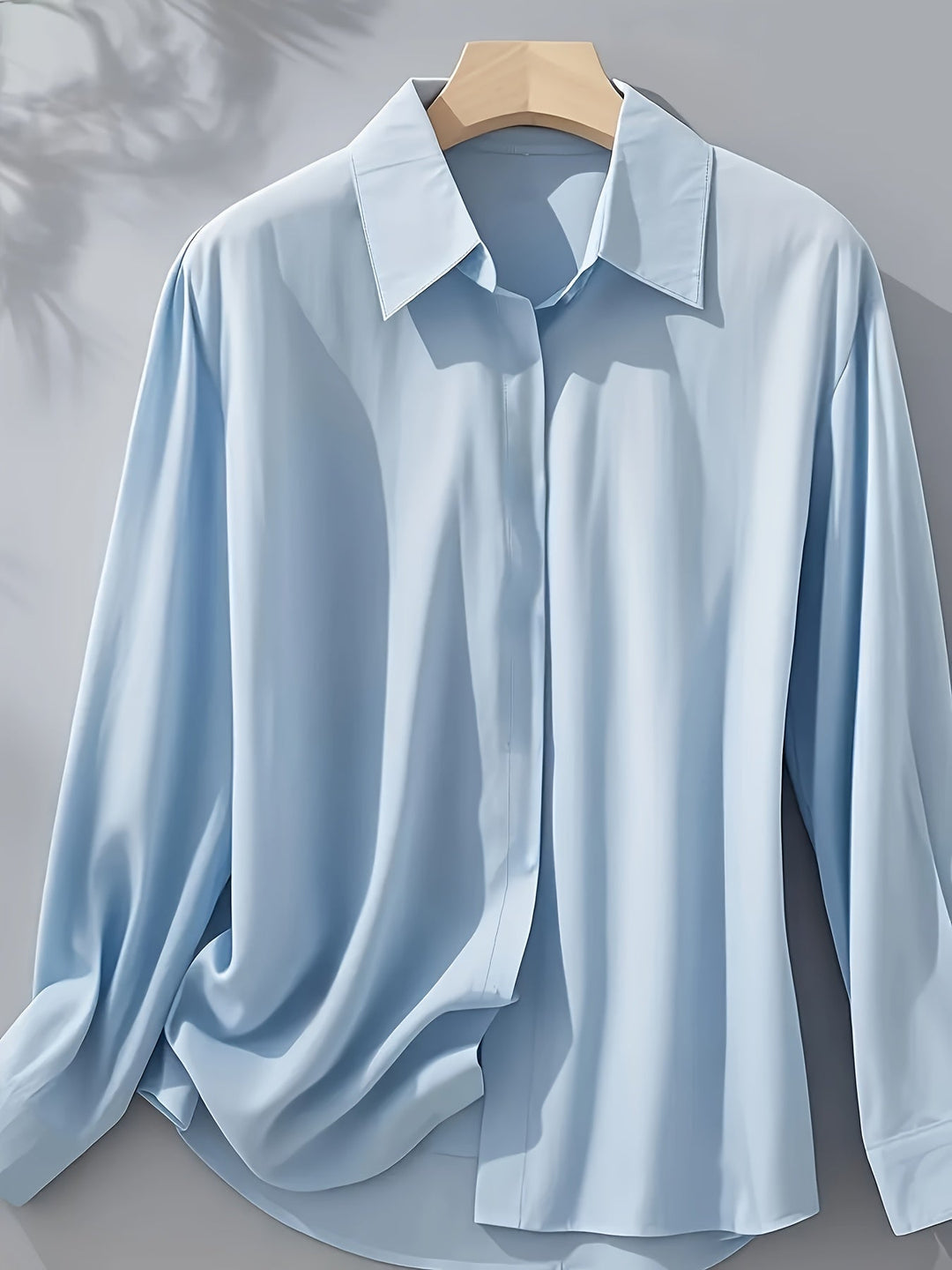 Elenochka - Stilvolles Langarmhemd Mit Knopfleiste