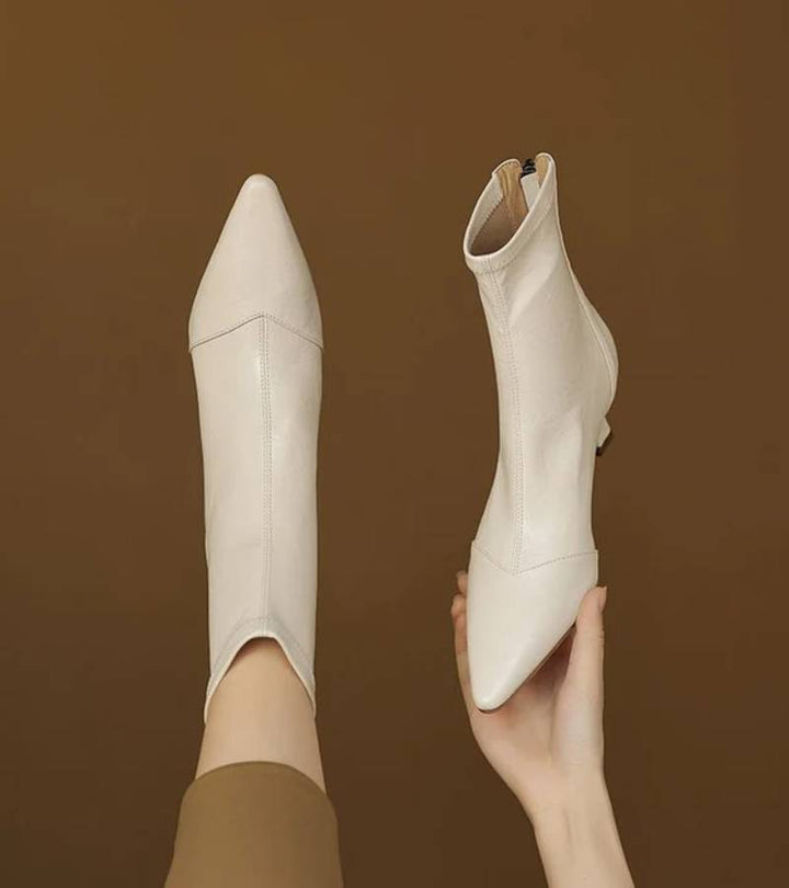 Lielah – Lederstiefelette Mit Reißverschluss