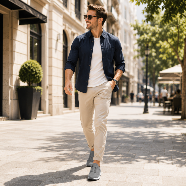 Luukas - Lässige Sneaker Mit Kontrastfarbenen Ziernähten