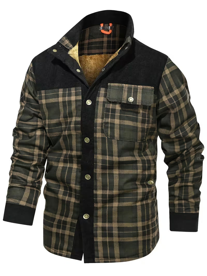 Kerrik – Karierte Jacke Mit Plüschfutter Am Revers