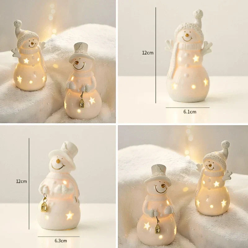 SnowLume – Keramik Weihnachtsdorf LED Dekorationsset
